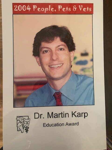 Dr. Karp was the recipient of the South Florida Veterinary People, Pets and Vets award in 2004 and 2010 for hi